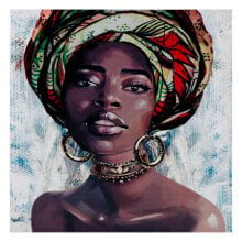 Картины, постеры, гобелены, панно полотно Африканка 60 x 2,5 x 60 cm