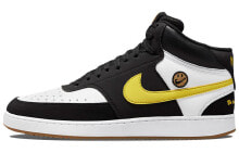 Nike Court Vision Mid 中帮 板鞋 男款 黑白黄 / Кроссовки Nike Court Vision Mid DO5871-001