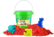 Кинетический песок для лепки для детей Leaf Kinetic sand in a bucket red 1 kg