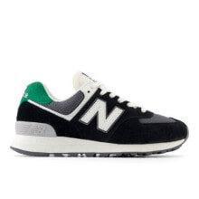 New Balance Women's 574 Black/Grey/Green/White Size 7 B купить онлайн