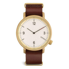 Мужские наручные часы с ремешком Мужские наручные часы с коричневым кожаным ремешком Komono KOM-W1944 ( 45 mm)