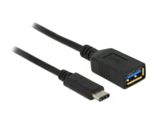 DeLOCK 0.15m USB 3.1 USB кабель 0,15 m 3.2 Gen 2 (3.1 Gen 2) USB C USB A Черный 65634