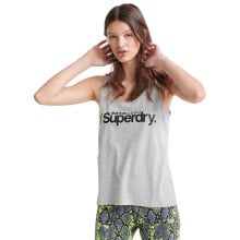 Женские спортивные футболки, майки и топы sUPERDRY Swiss Logo Sport Classic Sleeveless T-Shirt