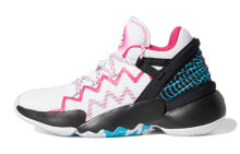 adidas D.O.N. Issue #2 J 米切尔 低帮 实战篮球鞋 男女同款 白黑红 / Баскетбольные кроссовки Adidas D.O.N. Issue 2 J FZ1419