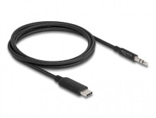 Delock 85208 - 3.5mm - Male - USB Type-C - Male - 1 m - Black