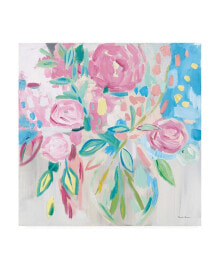 Trademark Global farida Zaman Summer Pink Floral Pastel Canvas Art - 19.5