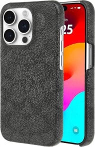 Coach Coach Slim Wrap Signature C Case - Etui iPhone 15 Pro (Charcoal)