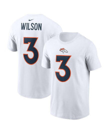 Nike men's Russell Wilson White Denver Broncos Player Name & Number T-shirt