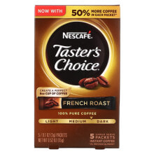 Nescafé, Taster's Choice, растворимый кофе, домашняя смесь, светлый / средний, 6 пакетиков по 3 г (0,1 унции)