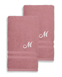 Linum Home textiles Turkish Cotton Personalized 2 Piece Denzi Hand Towel Set, 30