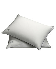 Pillow Guy white Goose Down Firm Density Stomach Sleeper Pillow with 100% Certified RDS Down, and Removable Pillow Protector - Set of 2, Full/Queen