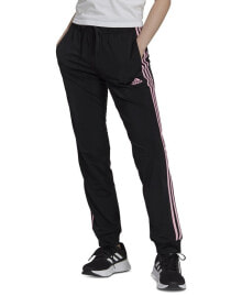 Women's Essentials Warm-Up Slim Tapered 3-Stripes Track Pants, XS-4X