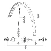 MAVIC Ksyrium Elite 11 Hub Cap And Adjust Nut