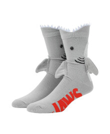 Купить мужские носки JAWS: Men's Shark Built Up Novelty Character "Bite Me" Crew Socks