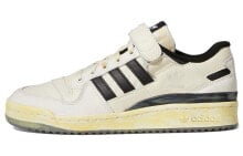 adidas originals FORUM 防滑耐磨轻便 低帮 板鞋 男女同款 米黑 / Мужские кроссовки Forum 84 Low AEC Shoes ( Белые )