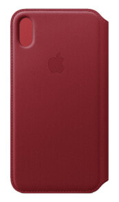 Чехлы для смартфонов чехол кожаный Apple Leather Folio MRX32ZM/A для iPhone XS Max красный
