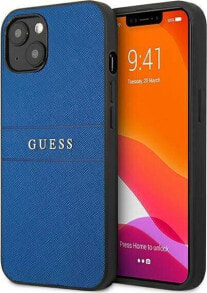 Guess Etui Guess GUHCP13SPSASBBL Apple iPhone 13 mini niebieski/blue Saffiano Strap