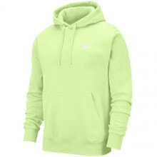 Мужские спортивные худи Мужское худи с капюшоном спортивное зеленое Nike Sportswear Club Fleece M BV2654 383 sweatshirt