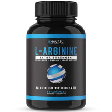 Аминокислоты havasu Nutrition L-Arginine Extra Strength Аминокислота L-Аргинин усилитель оксида азота 60 капсул