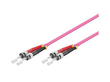 Кабели и разъемы для аудио- и видеотехники alcasa LW-8075ST4 волоконно-оптический кабель 7,5 m OM4 ST Фиолетовый