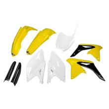 UFO Suzuki RMZ 250 2010-2018 SUKIT416F-999W Fork Protectors & Plastics Kit