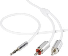 Каталог Amazon SpeaKa Professional SP-3957164 аудио кабель 3 m 2 x RCA 3,5 мм Белый