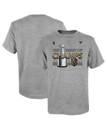 Fanatics big Boys Branded Heather Gray Vegas Golden Knights 2023 Stanley Cup Champions Locker Room T-shirt