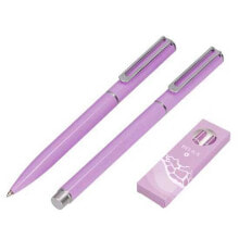 Купить письменные ручки BELIUS: BELIUS Endless su mmer ballpoint pen and roller set aluminum purple and ink design box