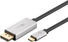 Goobay USB-C to DisplayPort Adapter Cable - 2 m - 2 m - USB Type-C - DisplayPort - Male - Male - Straight
