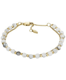 Купить браслеты Fossil: Howlite All Stacked Up Chain Beaded Bracelet