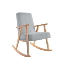 Rocking Chair DKD Home Decor Sky blue Natural Wood Beech MDF Wood 81 x 58 x 90 cm