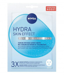 Увлажнение и питание кожи лица Nivea Hydra Skin Effect Serum Infused Sheed Mask Увлажняющая гиалуроновая тканевая маска для лица 20 мл