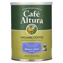 Молотый кофе кафе Алтура, органический кофе, обычный без кофеина, молотый, средней обжарки, 340 г (12 унций)