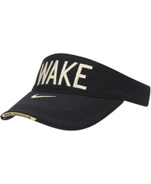 Nike men's Black Wake Forest Demon Deacons 2023 Sideline Performance Adjustable Visor