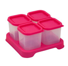 Посуда для малышей контейнер green sprouts, розовый цвет