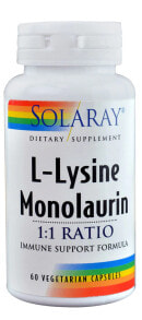 Аминокислоты Solaray  L-Lysine Monolaurin -- 60 VegCaps
