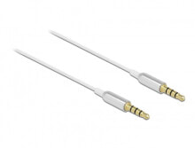 Кабели и разъемы для аудио- и видеотехники deLOCK 66073 аудио кабель 0,5 m 3,5 мм Серебристый, Белый