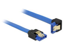 Компьютерные кабели и коннекторы deLOCK 85089 кабель SATA 0,2 m SATA 7-pin Черный, Синий
