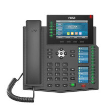 Системные телефоны fanvil X6U IP-телефон Черный Проводная телефонная трубка ЖК 20 линий Wi-Fi