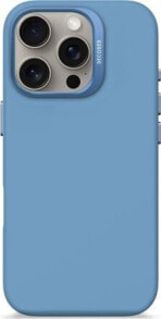 Decoded Decoded AntiMicrobial Silicone Backcover - silikonowa obudowa ochronna do iPhone 16 Pro kompatybilna z MagSafe (air blue)