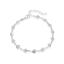 Женские браслеты стильный серебряный браслет с листьями AGB633/21