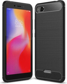 CASE ETUI CARBON LUX CZARNY XIAOMI REDMI 6A