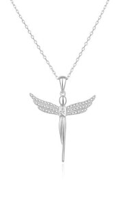 Ювелирные колье серебряное ожерелье с цирконами Angel TAGS835/47L (цепочка, кулон)