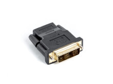 Lanberg AD-0013-BK кабельный разъем/переходник HDMI DVI-D 18+1 Single Link Черный
