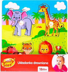 Пазл для детей Smily Play Smily Play Układanka Drewniana ZOO Puzzle 4 el
