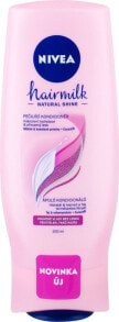 Nivea Hair Milk Natural Shine Caring Conditioner Питательный кондиционер для блеска тусклых волос 200 мл