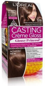 Loreal Paris Casting Creme Gloss Hair Color 518 Питательная безаммиачная крем-краска для волос, оттенок ореховый мокачино