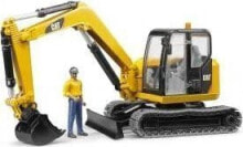Bruder CAT mini excavator with worker figure (02466)