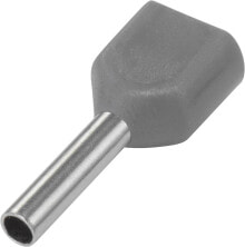 Conrad 1091314 - Wire end sleeve - Silver - Straight - Grey - Metallic - Copper - PVC