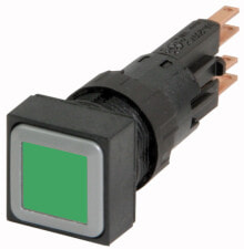 Умные розетки, выключатели и рамки eaton Q18LT-GN подставка для ноутбука Выключатель с нажимной кнопкой Черный, Зеленый 089067
